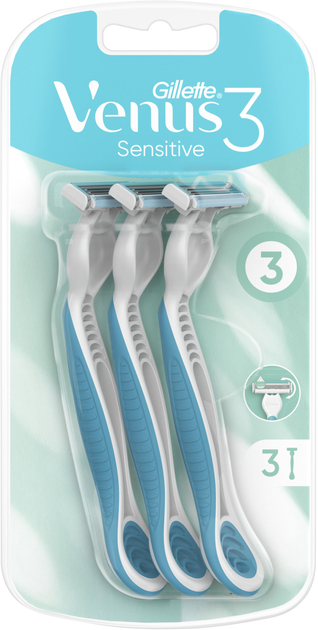 Одноразові станки для гоління (Бритви) жіночі Gillette Venus 3 Sensitive 3 шт (7702018487028) - зображення 7