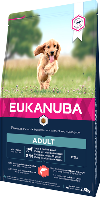 Сухий корм для собак Eukanuba Adult Salmon & Barley 2.5 кг (8710255168852) - зображення 1