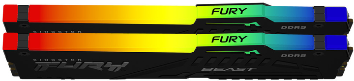 Оперативна пам'ять Kingston Fury Beast DDR5-6400 RGB 32768MB PC5-51200 (Kit of 2x16384) Black (KF564C32BBEAK2-32) - зображення 4