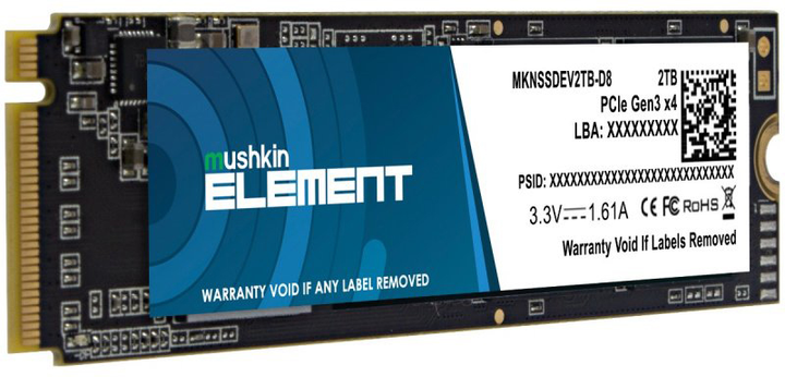 Dysk SSD Mushkin Element 2TB M.2 2280 PCIe 3.0 x4 TLC (MKNSSDEV2TB-D8) - obraz 2