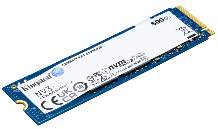 SSD диск Kingston NV3 500GB M.2 2280 NVMe PCIe 4.0 x4 3D NAND (SNV3S/500G) - зображення 2