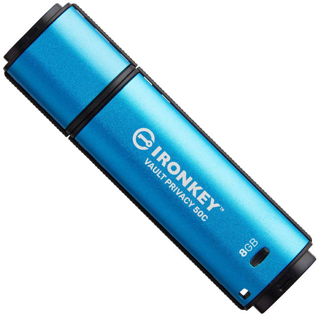 Pendrive Kingston IronKey Vault Privacy 50 8GB USB 3.2 Type-C Blue (IKVP50C/8GB) - obraz 1