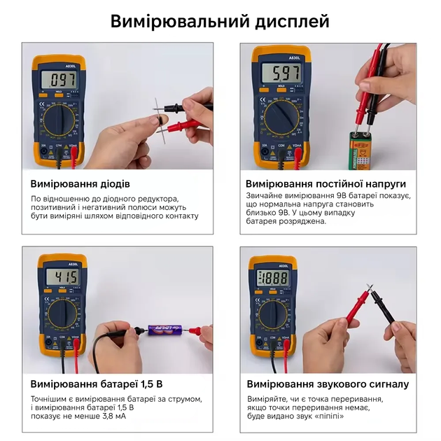 Мультиметр Kingsdun KS-A830L Blue - изображение 7