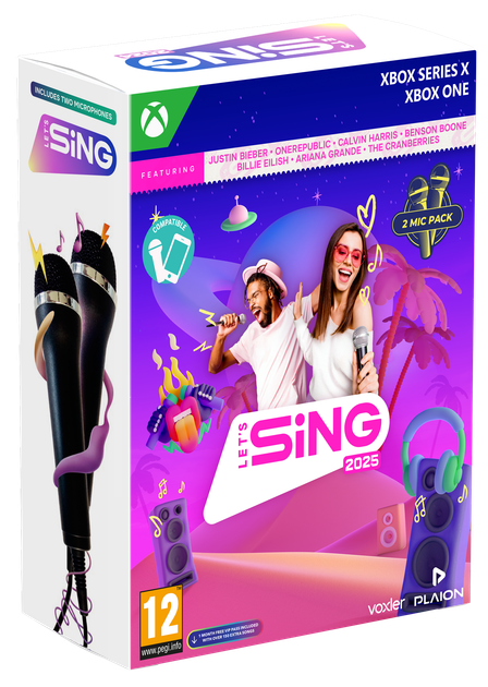 Гра Xbox One/Series Let's Sing 2025 + 2 мікрофона (Blu-ray диск) (4020628582074) - зображення 2