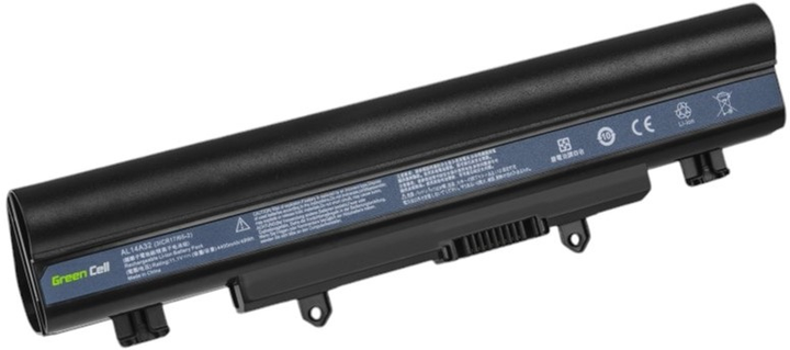 Акумулятор Green Cell для ноутбуків Acer Aspire E14 E15 E5-511 E5-521 E5-551 E5-571 11.1V 4400mAh (5902719427596) - зображення 2