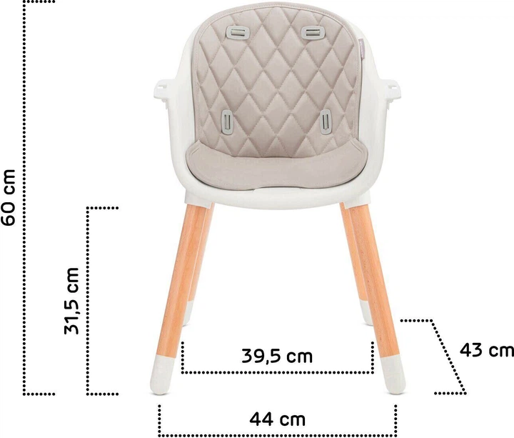Стільчик для годування Kinderkraft Sienna Gray (5902533915125) - зображення 10