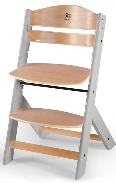 Krzesełko do karmienia Kinderkraft Enock Gray Wood KKKENOCGRY0000 (5902533915095) - obraz 4