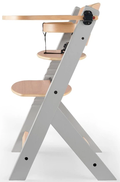 Krzesełko do karmienia Kinderkraft Enock Gray Wood KKKENOCGRY0000 (5902533915095) - obraz 5