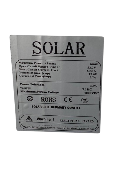 Сонячна панель Solar Energy SP 100Вт 30x580x1200 мм - зображення 2