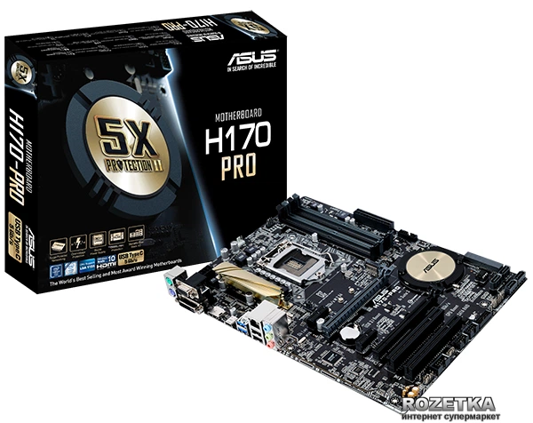 Материнская плата Asus H170-Pro (s1151, Intel H170, PCI-Ex16
