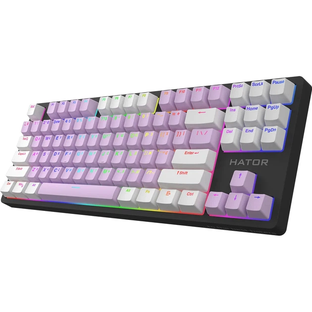 Клавиатура Hator Rockfall 2 Mecha Signature Edition USB Black/Lilac/White (HTK-520-BLW) [103452] - изображение 2
