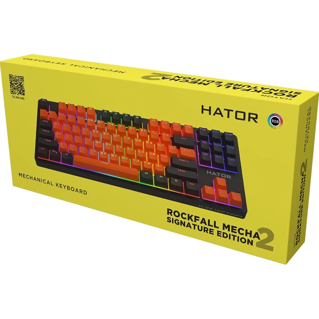 Клавиатура Hator Rockfall 2 Mecha Signature Edition USB Black/Orange/Black (HTK-520-BOB) [103451] - изображение 6