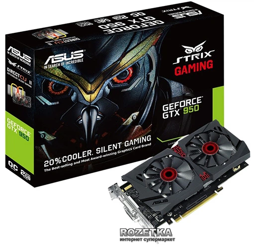 Видеокарта Asus PCI-Ex GeForce GTX 950 Strix 2048MB GDDR5 (128bit
