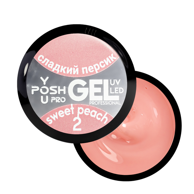 Гель для нарощування нігтів YouPOSH UV Gel/LED однофазний 50 мл № 2 Солодкий персик/Sweet peach - Фото 1 Гель для нарощування нігтів YouPOSH UV Gel/LED однофазний 50 мл № 2 Солодкий персик/Sweet peach - зображення 1