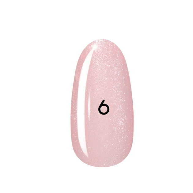 Акригель для нарощування нігтів YouPOSH Acrygel Gel 15 мл № 6 Персиковий з шимером - изображение 3
