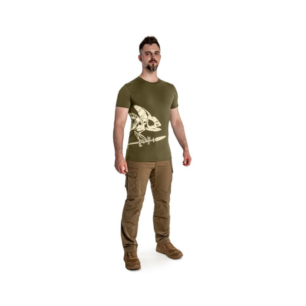 Чоловіча тактична футболка Helikon-Tex Full Body Skeleton - L Olive Green (TS-FBS-CO-02-B05) - зображення 2