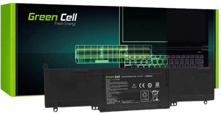 Bateria Green Cell do laptopów Asus ZenBook UX303 UX303U UX303UA UX303UB UX303L 11.31V 3500mAh (5903317225140) - obraz 1