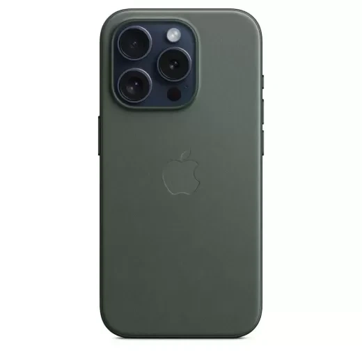 Чехол CasePro FineWoven Case with MagSafe Evergreen для iPhone 15 Pro - изображение 3