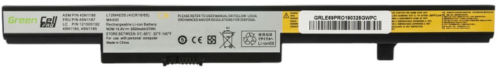 Bateria Green Cell PRO L13L4A01 L13M4A01 L13S4A01 do laptopów 14.8V 2600mAh (LE69PRO) - obraz 3