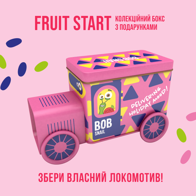 Набір Bob Snail Різдвяний бокс №3 Fruit Start з іграшкою та стікером ...