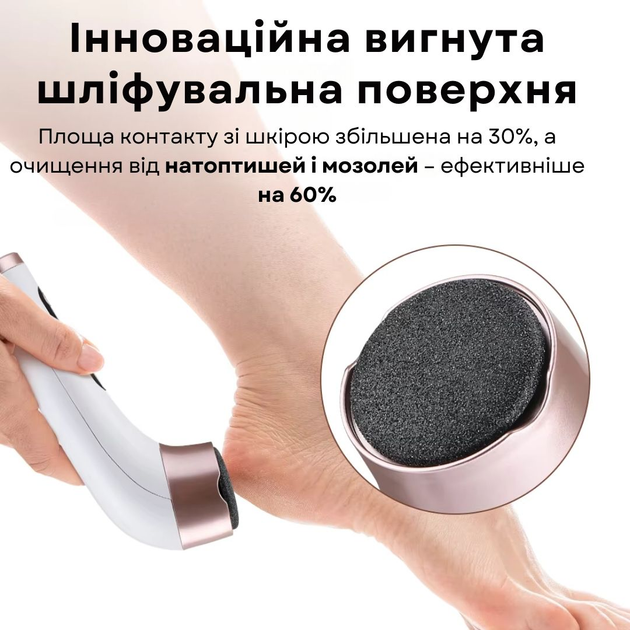 Электрическая роликовая пилка-пемза AIMED Foot Master Round белый - изображение 3