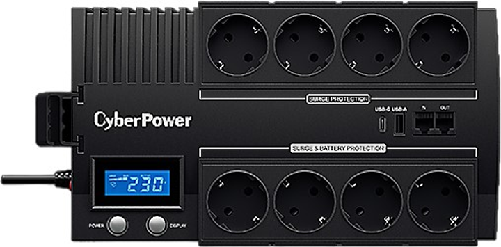 UPS CyberPower BRICs LCD 700 VA 420W/700VA (BR700ELCD) - obraz 2