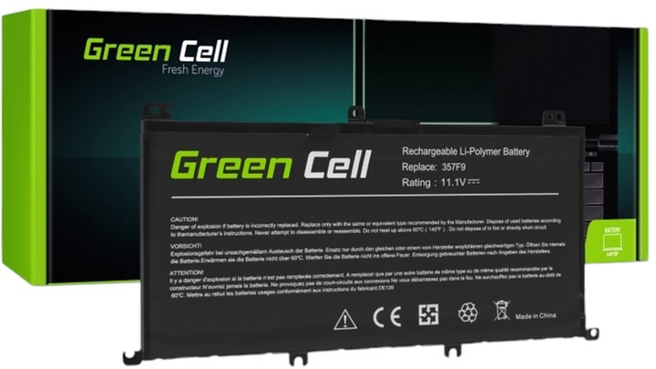 Акумулятор Green Cell для ноутбуків Dell Inspiron 15 5576 5577 7557 7559 7566 7567 11.4V 4200mAh (5903317227182) - зображення 1