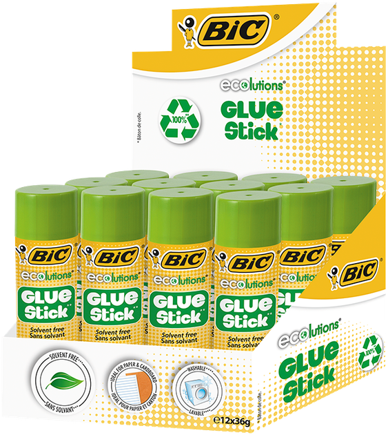 Набір клею-олівець BIC ECOlutions 36 г 12 шт (3086123314818) - зображення 1