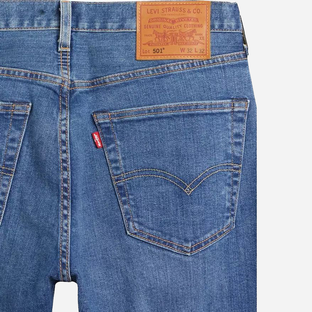 Джинси Regular fit чоловічі Levi's 501 Original 00501-3339 36-32 Темно-сині (5401043294701) - зображення 9
