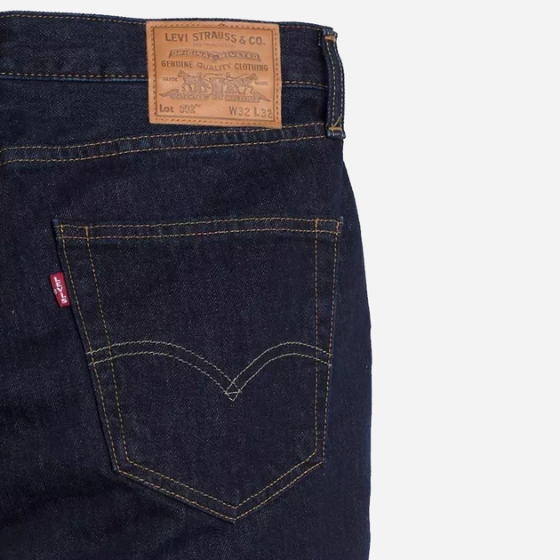 Джинси Regular fit чоловічі Levi's 502 Taper 29507-0181 33-36 Темно-сині (5400599119919) - зображення 7