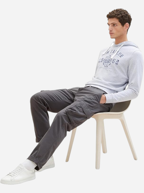 Spodnie cargo męskie Tom Tailor 1039851 M Szare (4067261378404) - obraz 5