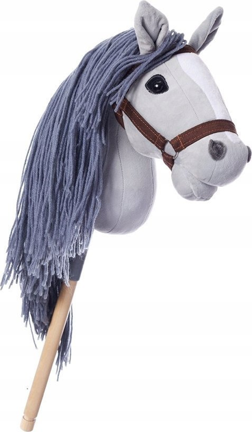 Koń na kiju Tootiny Hobby Horse HoppiHorse A4 Szary (5907630902061) - obraz 1