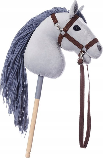 Koń na kiju Tootiny Hobby Horse HoppiHorse A4 Szary (5907630902061) - obraz 2