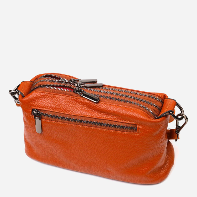 Сумка кросс-боди женская кожаная Vintage leather-22138 Рыжая 