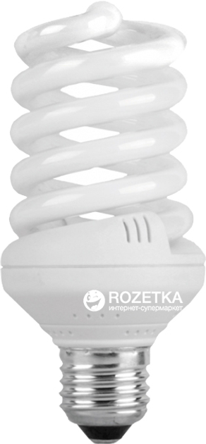 Люминесцентная лампа DeLux Т2 Full Spiral 30W (1600lm) 4100К 220V E27 ...