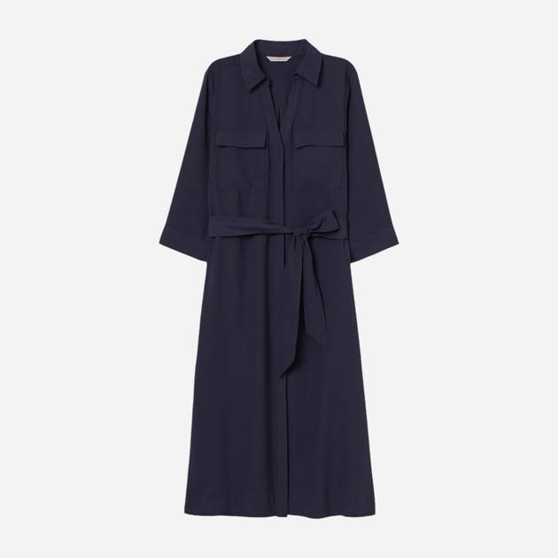Сукня-сорочка міді жіноча H&M 8585651wer 36 Темно-синя від Rozetka на платформі USKIDKA Акція на Сукня-сорочка міді жіноча H&M 8585651wer 36 Темно-синя від Rozetka