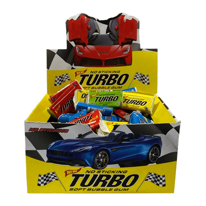 Набор Жевательная Резинка 100шт Turbo Soft Buble Gum 4,5g - Фото 1 Набор Жевательная Резинка 100шт Turbo Soft Buble Gum 4,5g - изображение 1