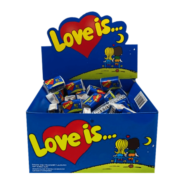 Жевательная Резинка Love is... Банан Клубника 100шт 420g от продавца ...