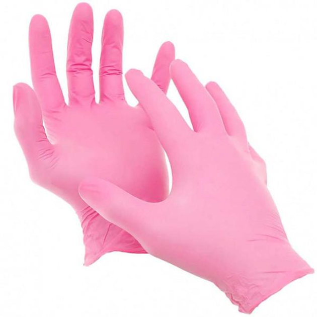 Нитриловые перчатки Mercator Nitrylex Pink M розовые 50 пар - изображение 2