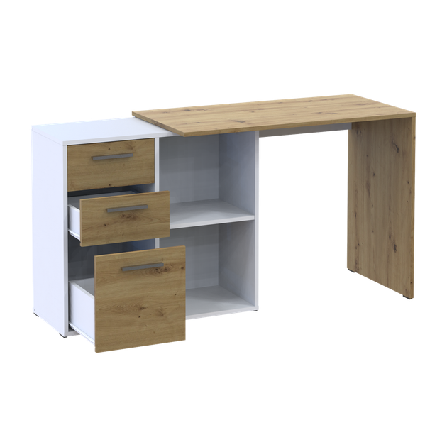Офисный стол Doros T8 100х83х75 см Бело-бежевый (41516060) - Фото 2 Офисный стол Doros T8 100х83х75 см Бело-бежевый (41516060) - изображение 2