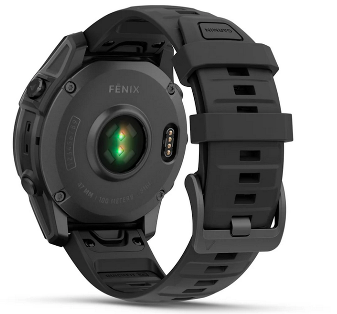Смарт-годинник Garmin Fenix E 47mm Slate grey steel with Black silicone band (010-03025-01) - зображення 6