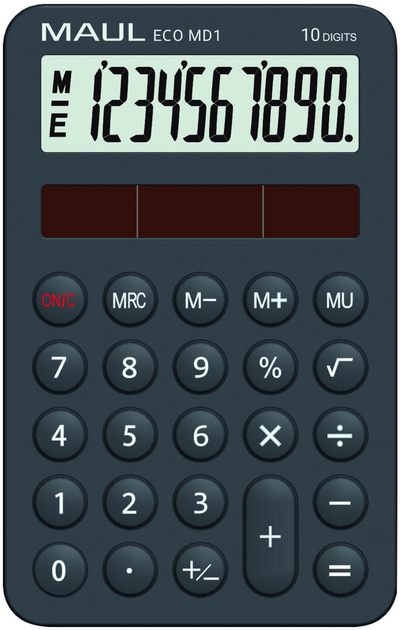 Kalkulator Maul Eco MD1 10-cyfrowy kieszonkowy Szary (4002390092821) - obraz 1