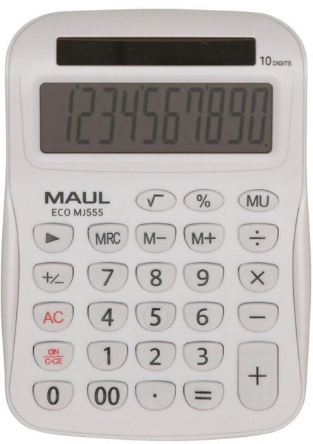 Калькулятор Maul Eco MJ555 10-розрядний настільний Білий (4002390092647) - зображення 1