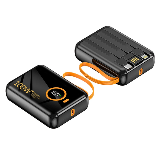 Повербанк мини 20000 mah 3в1 Встроенные 3 кабеля - Apple Lightning ...