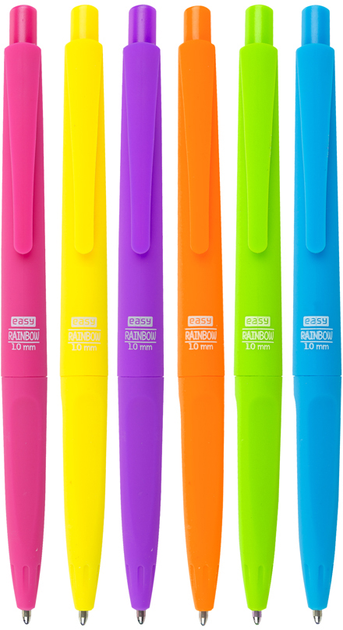 Zestaw długopisów żelowych Easy Stationery Rainbow Automatyczne Niebieski 36 szt (5902693246039) - obraz 2