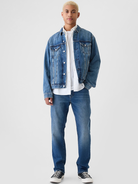 Jeansy regular fit męskie GAP 709193-00 W32L34 Granatowe (1200056570956) - obraz 4