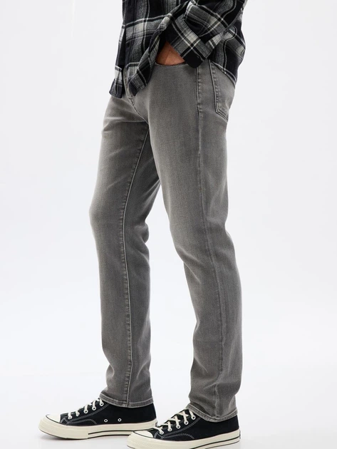 Jeansy slim fit męskie GAP 749094-00 W34L34 Szare (1200116333958) - obraz 3