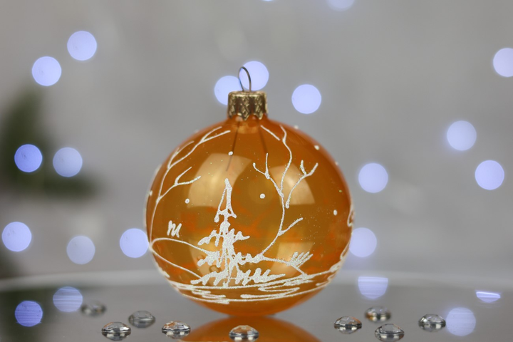 Новогодний шар на елку Santa Shop Золотая Заяц Золотой/Белый 8 см ...