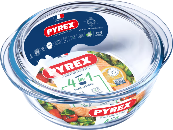 Форма Pyrex термостійка 4 в 1 з кришкою кругла 2.1 л (3426470261500) - зображення 4