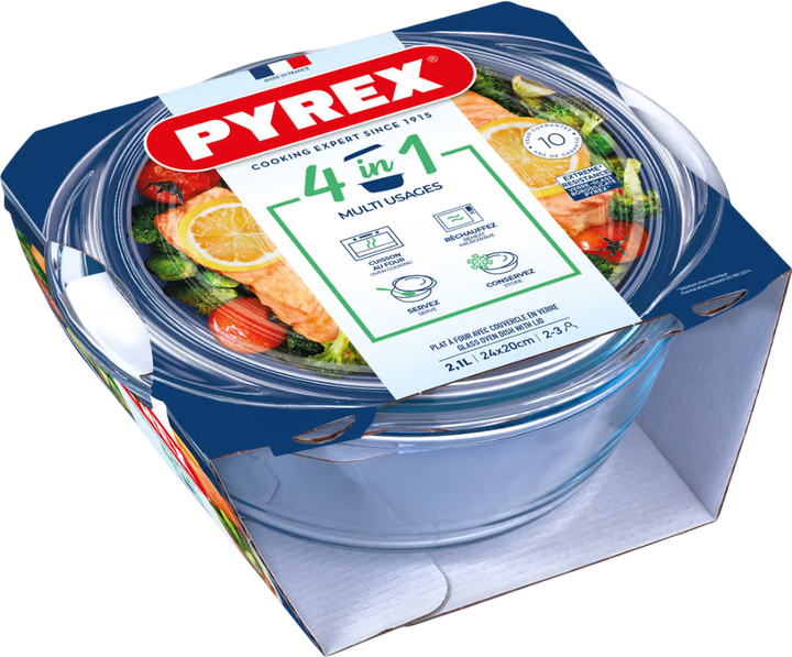 Форма Pyrex термостійка 4 в 1 з кришкою кругла 2.1 л (3426470261500) - зображення 5